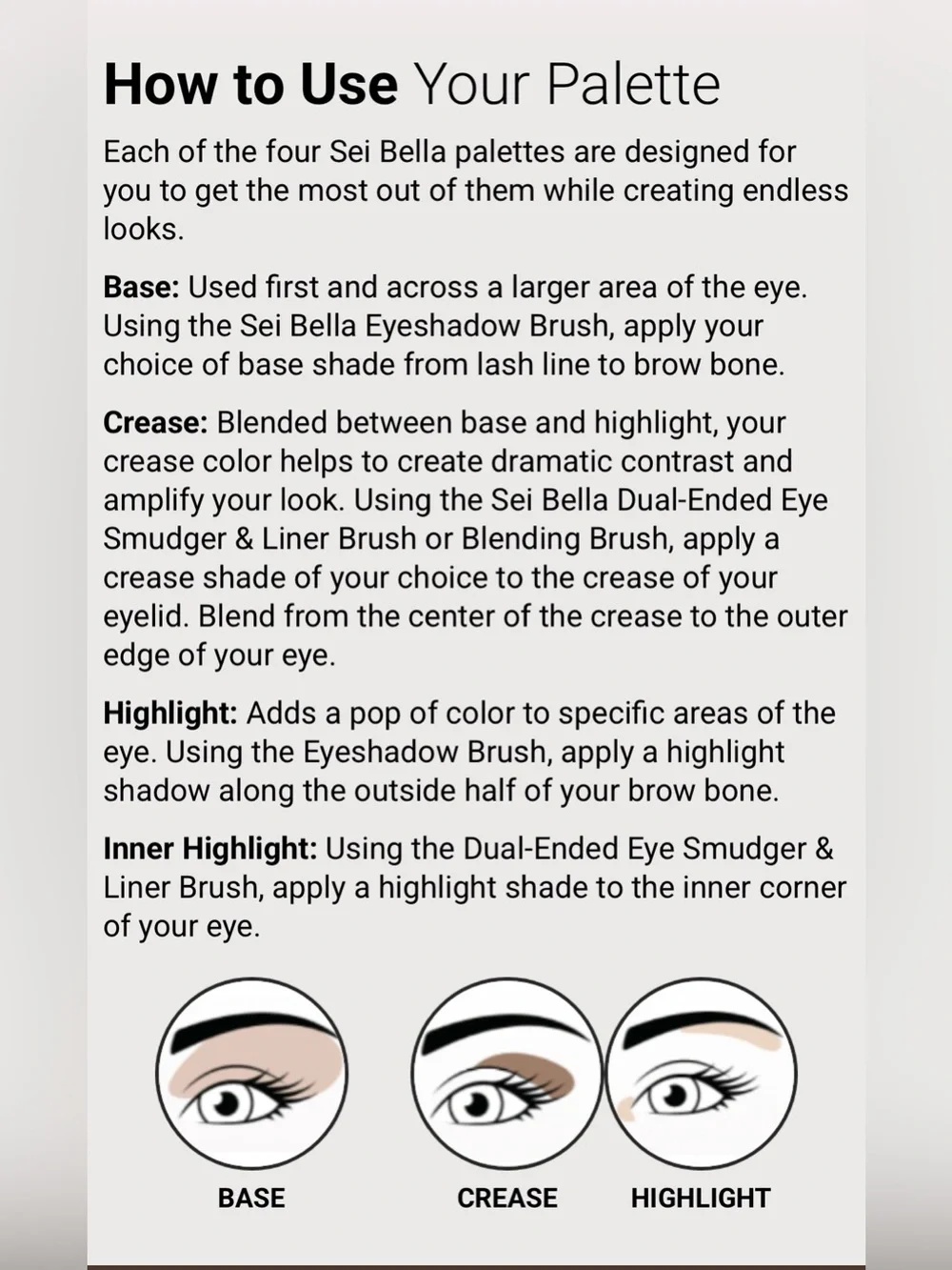 Sei Bella Eyeshadow Pallet Corner Coffee